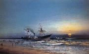 unknow artist tHE Blockade Runner Ashore Sweden oil painting reproduction